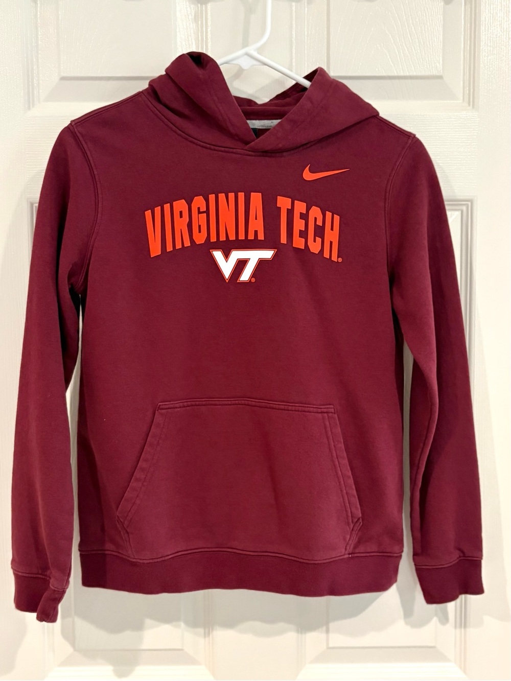 Nike VT Virginia Tech Hokies Maroon Hoodie Sweatshirt Youth Boys L